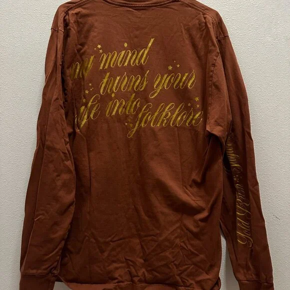 Taylor Swift Evermore Gold Rush Long Sleeve T-Shirt Size XL - Picture 2 of 4